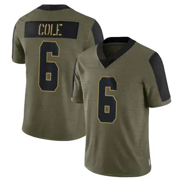 Nike AJ Cole Men's Limited Las Vegas Raiders Olive 2021 Salute To Service Jersey