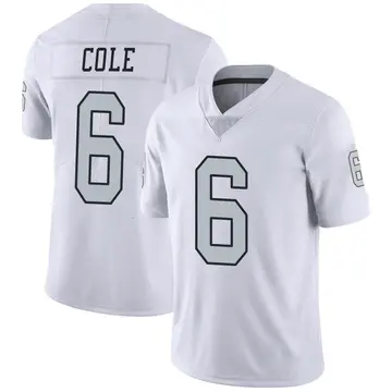 Nike AJ Cole Men's Limited Las Vegas Raiders White Color Rush Jersey