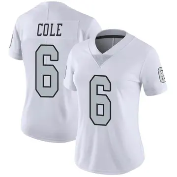 Nike AJ Cole Women's Limited Las Vegas Raiders White Color Rush Jersey