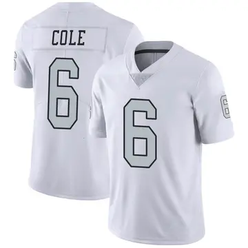 Nike AJ Cole Youth Limited Las Vegas Raiders White Color Rush Jersey