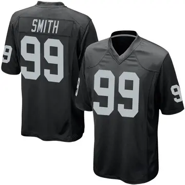 Nike Aldon Smith Men's Game Las Vegas Raiders Black Team Color Jersey
