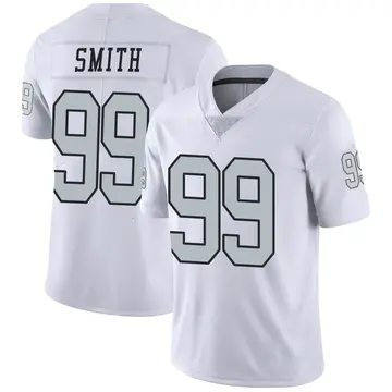 Nike Aldon Smith Men's Limited Las Vegas Raiders White Color Rush Jersey