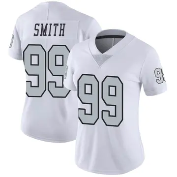 Nike Aldon Smith Women's Limited Las Vegas Raiders White Color Rush Jersey
