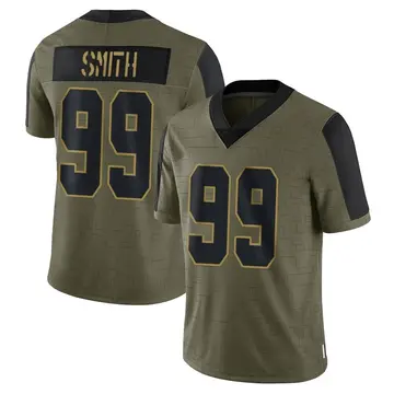 Nike Aldon Smith Youth Limited Las Vegas Raiders Olive 2021 Salute To Service Jersey