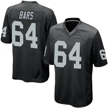 Nike Alex Bars Men's Game Las Vegas Raiders Black Team Color Jersey
