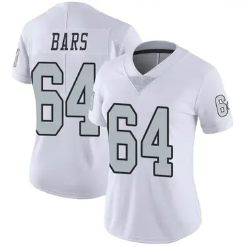 Nike Alex Bars Women's Limited Las Vegas Raiders White Color Rush Jersey