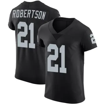 Nike Amik Robertson Men's Elite Las Vegas Raiders Black Team Color Vapor Untouchable Jersey