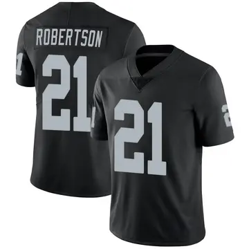 Nike Amik Robertson Men's Limited Las Vegas Raiders Black Team Color Vapor Untouchable Jersey