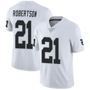 Nike Amik Robertson Men's Limited Las Vegas Raiders White Vapor Untouchable Jersey
