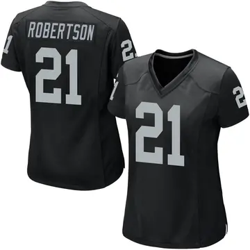 Nike Amik Robertson Women's Game Las Vegas Raiders Black Team Color Jersey