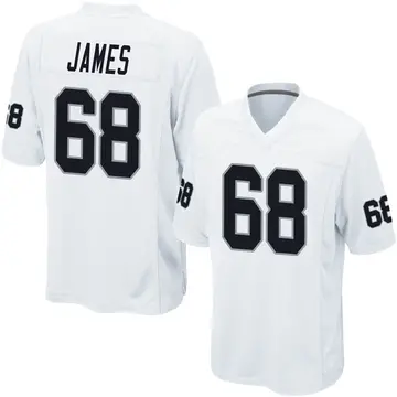 Nike Andre James Men's Game Las Vegas Raiders White Jersey