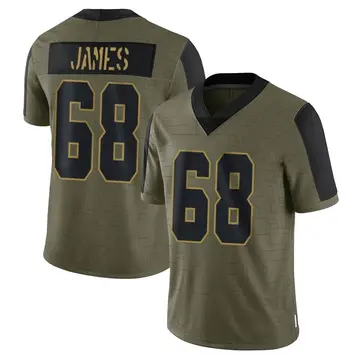 Nike Andre James Men's Limited Las Vegas Raiders Olive 2021 Salute To Service Jersey