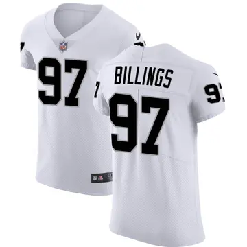 Nike Andrew Billings Men's Elite Las Vegas Raiders White Vapor Untouchable Jersey