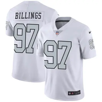 Nike Andrew Billings Men's Limited Las Vegas Raiders White Color Rush Jersey