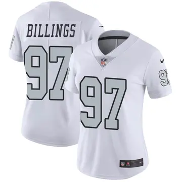 Nike Andrew Billings Women's Limited Las Vegas Raiders White Color Rush Jersey