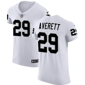 Nike Anthony Averett Men's Elite Las Vegas Raiders White Vapor Untouchable Jersey