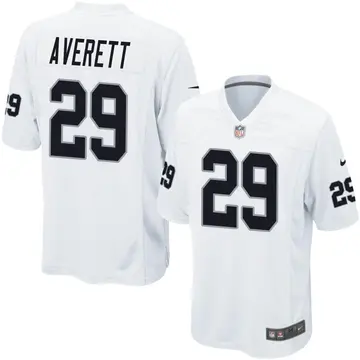 Nike Anthony Averett Men's Game Las Vegas Raiders White Jersey