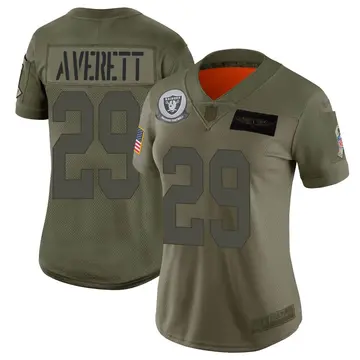 Nike Anthony Averett Women's Limited Las Vegas Raiders Camo 2019 Salute to Service Jersey