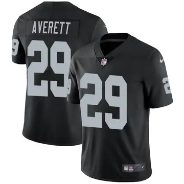 Nike Anthony Averett Youth Limited Las Vegas Raiders Black Team Color Vapor Untouchable Jersey