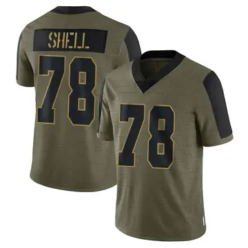 Nike Art Shell Men's Limited Las Vegas Raiders Olive 2021 Salute To Service Jersey