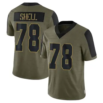 Nike Art Shell Youth Limited Las Vegas Raiders Olive 2021 Salute To Service Jersey