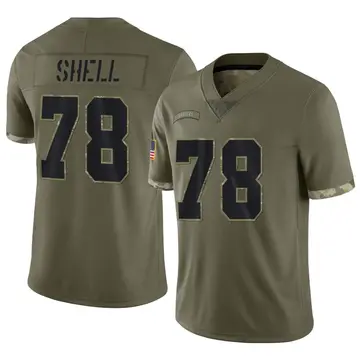 Nike Art Shell Youth Limited Las Vegas Raiders Olive 2022 Salute To Service Jersey
