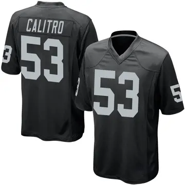 Nike Austin Calitro Men's Game Las Vegas Raiders Black Team Color Jersey