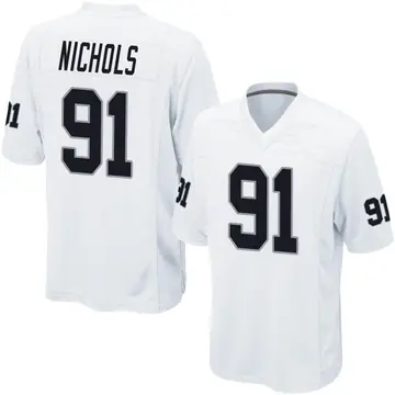 Nike Bilal Nichols Men's Game Las Vegas Raiders White Jersey