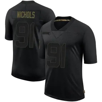 Nike Bilal Nichols Men's Limited Las Vegas Raiders Black 2020 Salute To Service Jersey