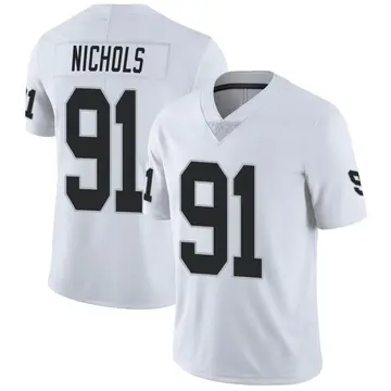 Nike Bilal Nichols Men's Limited Las Vegas Raiders White Vapor Untouchable Jersey