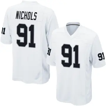Nike Bilal Nichols Youth Game Las Vegas Raiders White Jersey