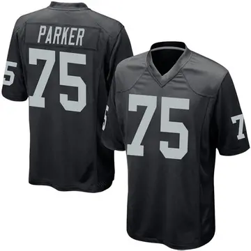 Nike Brandon Parker Men's Game Las Vegas Raiders Black Team Color Jersey