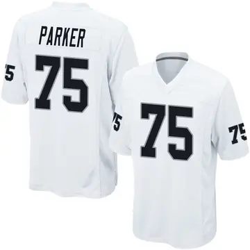 Nike Brandon Parker Men's Game Las Vegas Raiders White Jersey