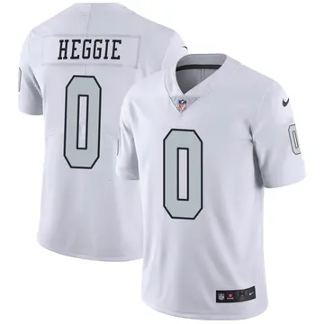 Nike Brett Heggie Youth Limited Las Vegas Raiders White Color Rush Jersey