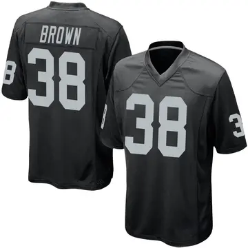 Nike Brittain Brown Men's Game Las Vegas Raiders Black Team Color Jersey