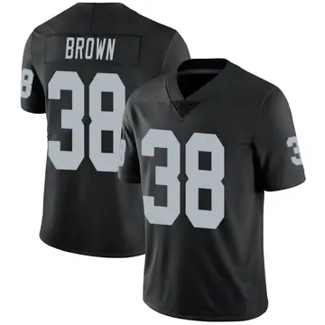 Nike Brittain Brown Men's Limited Las Vegas Raiders Black Team Color Vapor Untouchable Jersey