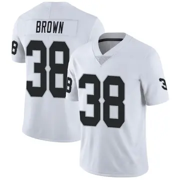 Nike Brittain Brown Men's Limited Las Vegas Raiders White Vapor Untouchable Jersey