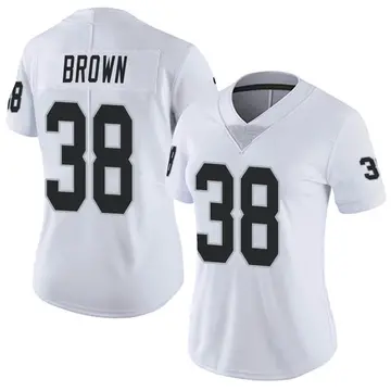 Nike Brittain Brown Women's Limited Las Vegas Raiders White Vapor Untouchable Jersey