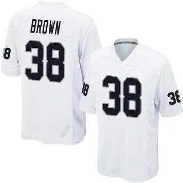 Nike Brittain Brown Youth Game Las Vegas Raiders White Jersey