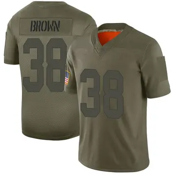 Nike Brittain Brown Youth Limited Las Vegas Raiders Camo 2019 Salute to Service Jersey