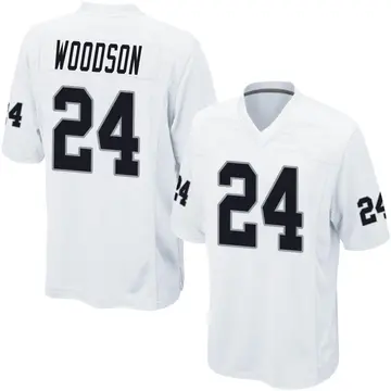 Nike Charles Woodson Men's Game Las Vegas Raiders White Jersey