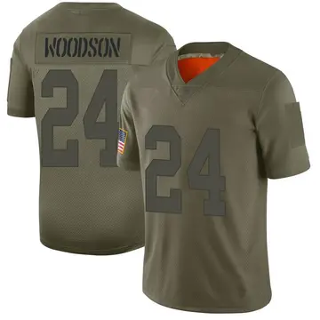 Nike Charles Woodson Men's Limited Las Vegas Raiders Camo 2019 Salute to Service Jersey