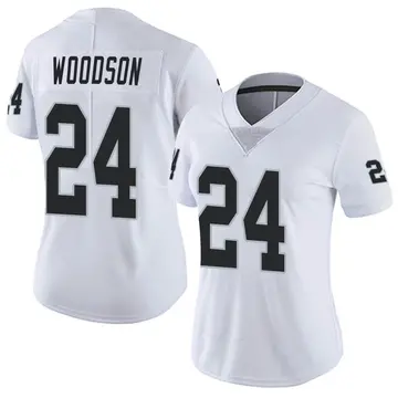 Nike Charles Woodson Women's Limited Las Vegas Raiders White Vapor Untouchable Jersey