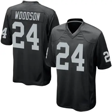 Nike Charles Woodson Youth Game Las Vegas Raiders Black Team Color Jersey