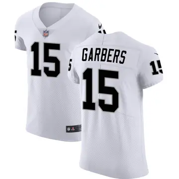 Nike Chase Garbers Men's Elite Las Vegas Raiders White Vapor Untouchable Jersey