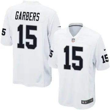Nike Chase Garbers Men's Game Las Vegas Raiders White Jersey