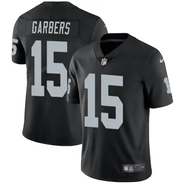 Nike Chase Garbers Men's Limited Las Vegas Raiders Black Team Color Vapor Untouchable Jersey