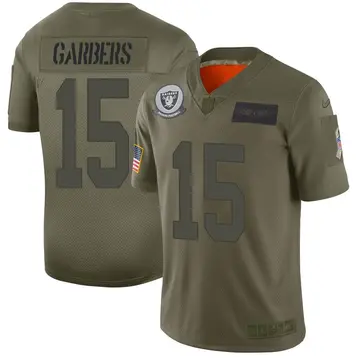 Nike Chase Garbers Men's Limited Las Vegas Raiders Camo 2019 Salute to Service Jersey