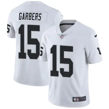 Nike Chase Garbers Men's Limited Las Vegas Raiders White Vapor Untouchable Jersey