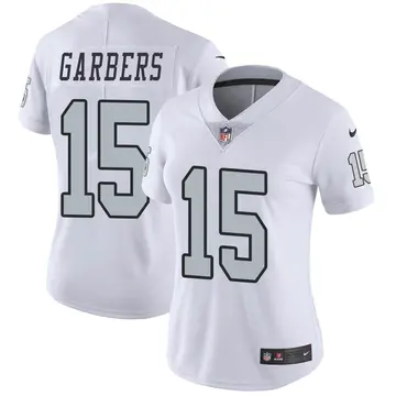 Nike Chase Garbers Women's Limited Las Vegas Raiders White Color Rush Jersey